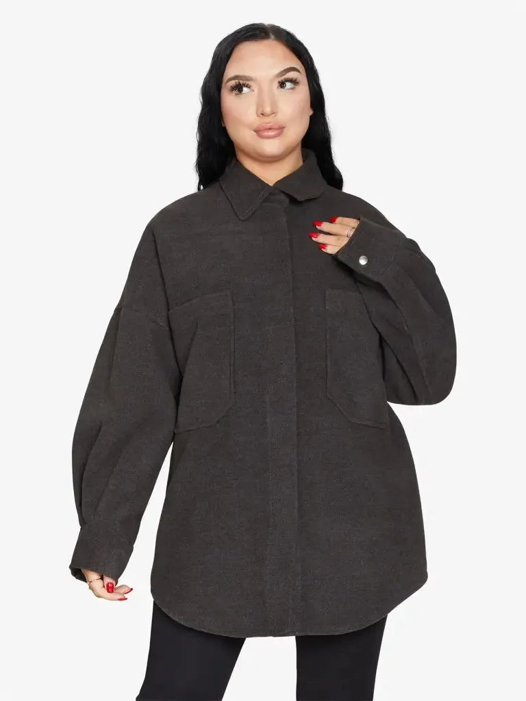 Oversized Patch Pocket Shacket