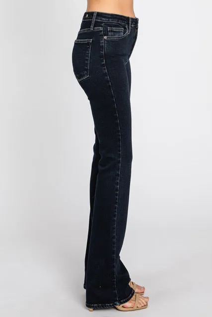 Palladium Washed Black Boot Cut Jeans