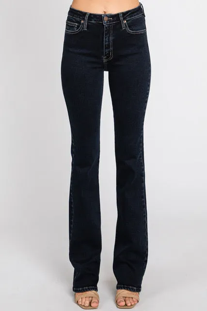 Palladium Washed Black Boot Cut Jeans