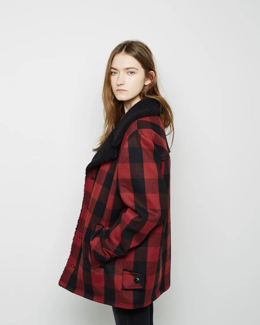 Plaid Sherpa Lined Jacket