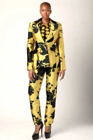 Printed Jacket Yellow & Black