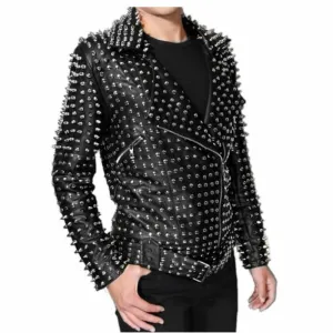 Punk Rock Silver Studded black jacket