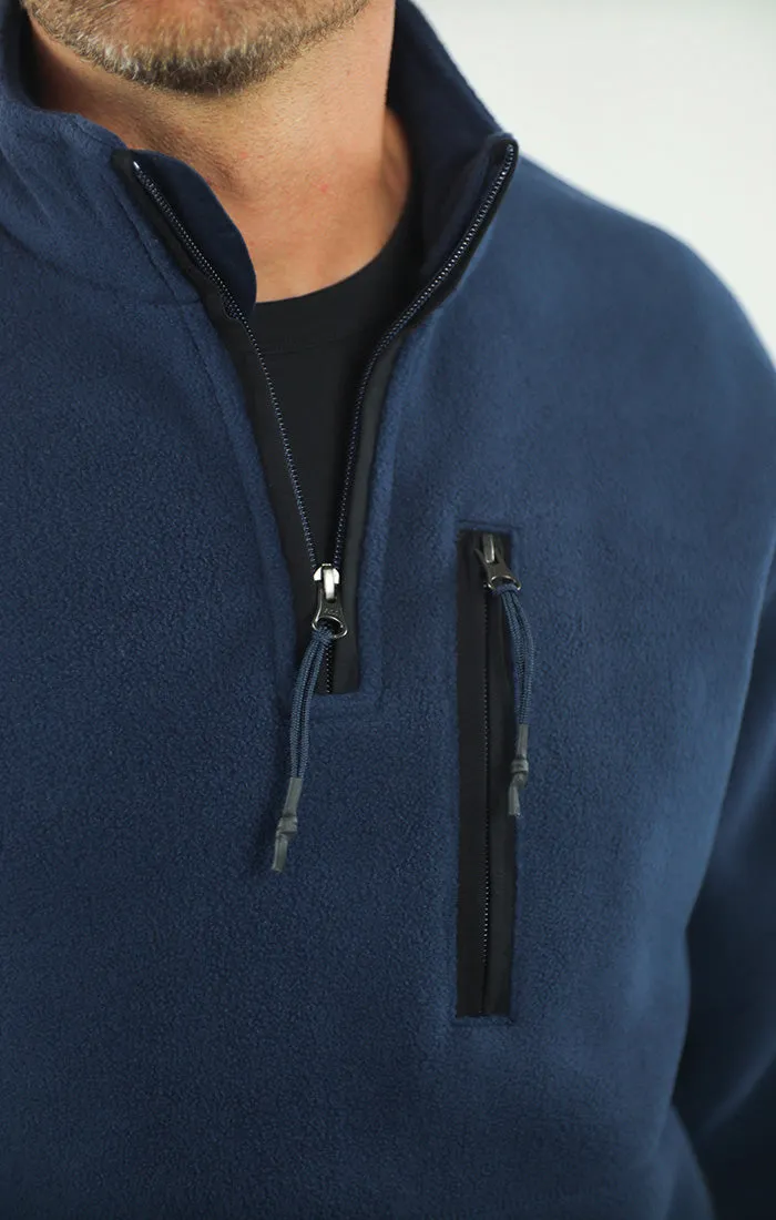 Quarter Zip Sherpa Lined Polar Fleece Pullover