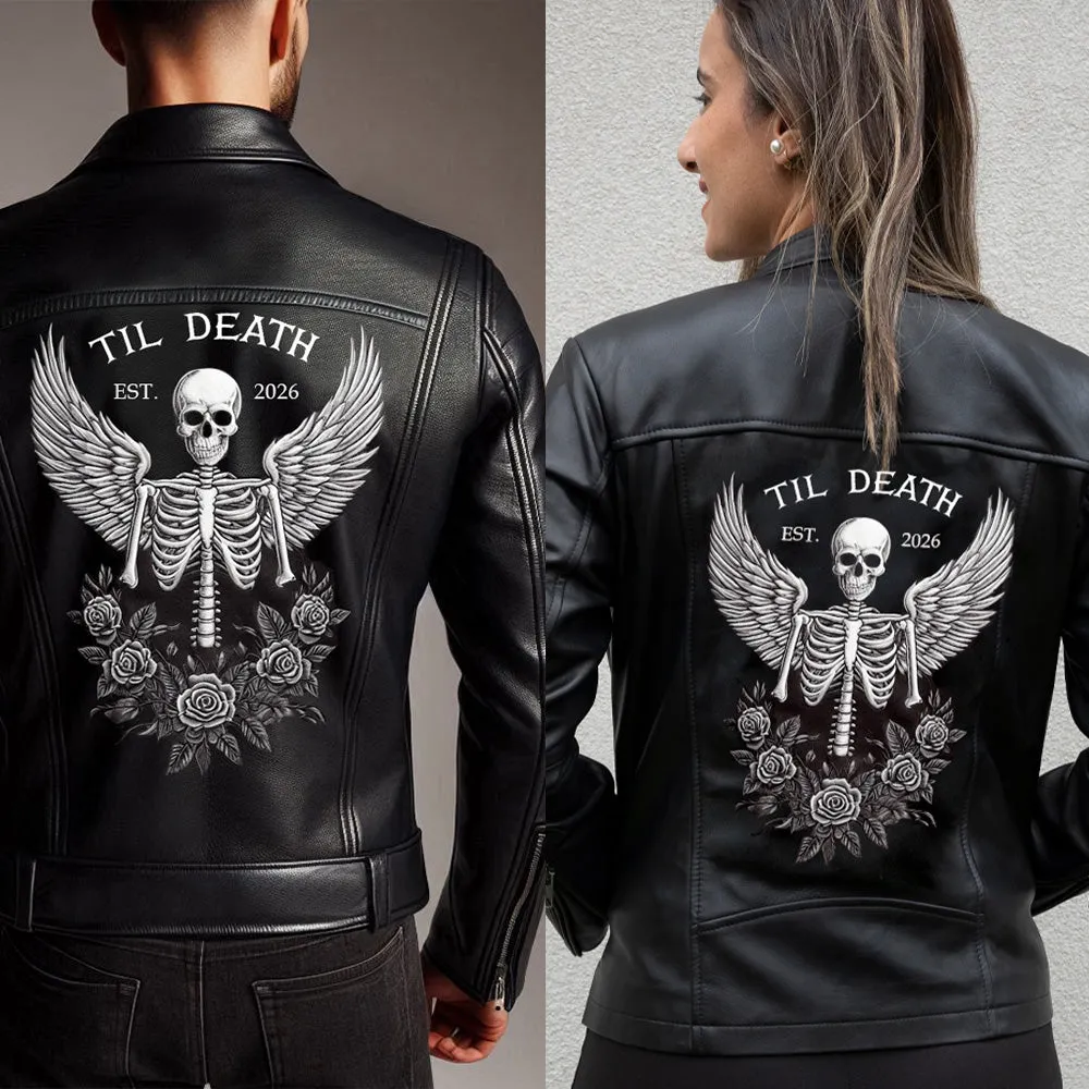 (Real Leather) Wedding Leather Jacket for Him & Her