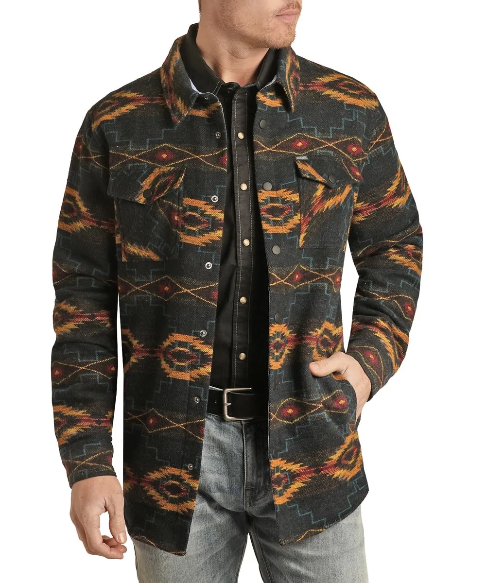 Rock & Roll Men Aztec Shacket