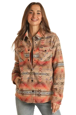 Rock & Roll Women Aztec Print Shacket