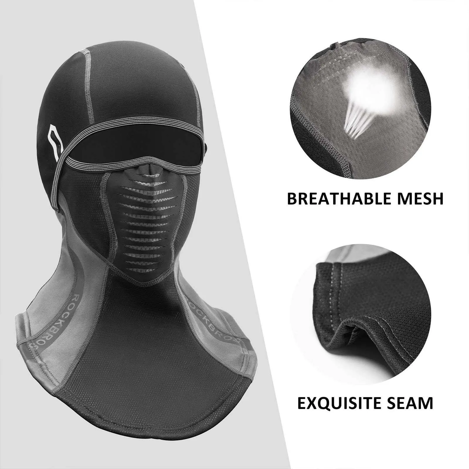 ROCKBROS Balaclava Winter Thermal Fahrrad Vollgesichtsmaske Sturmmaske