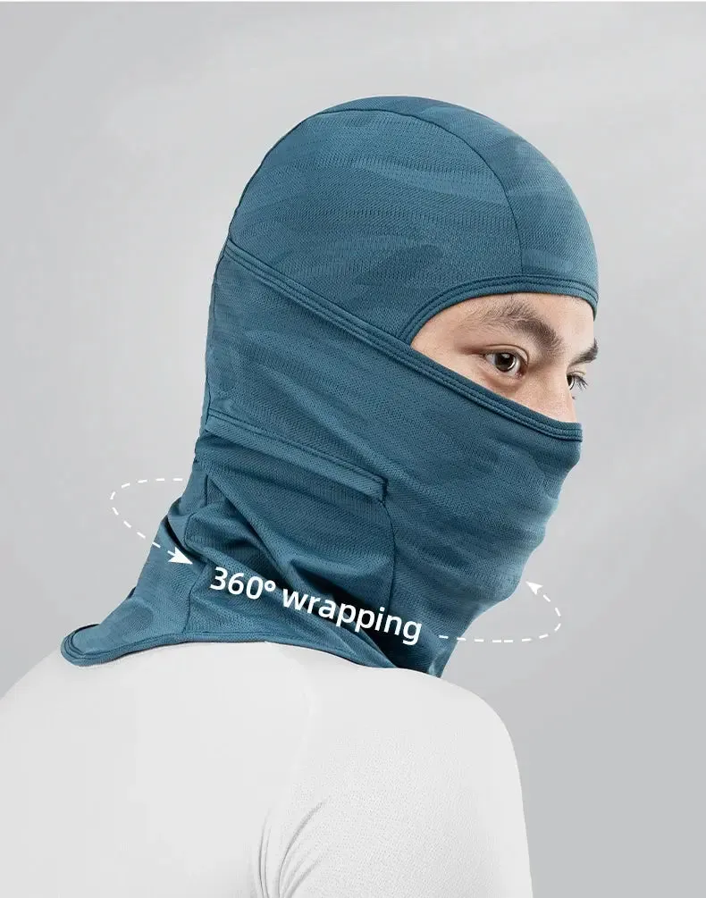 ROCKBROS Women Men's Balaclava Sun Protection Electric Bicycle Motorcycle Full Face Mask Ice Silk Headgear Cycling Spring Summer