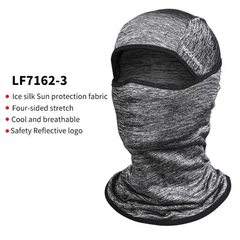 ROCKBROS Women Men's Balaclava Sun Protection Electric Bicycle Motorcycle Full Face Mask Ice Silk Headgear Cycling Spring Summer