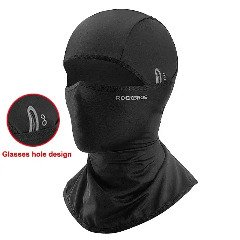 ROCKBROS Women Men's Balaclava Sun Protection Electric Bicycle Motorcycle Full Face Mask Ice Silk Headgear Cycling Spring Summer