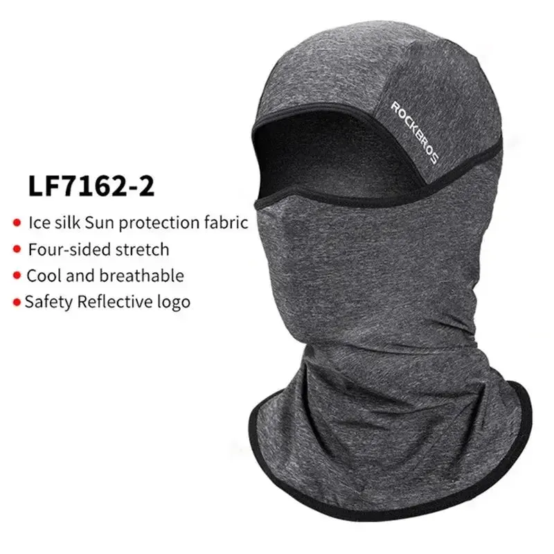 ROCKBROS Women Men's Balaclava Sun Protection Electric Bicycle Motorcycle Full Face Mask Ice Silk Headgear Cycling Spring Summer