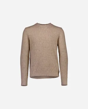 Rundhalsausschnitt Pullover aus Cashmere in Beige