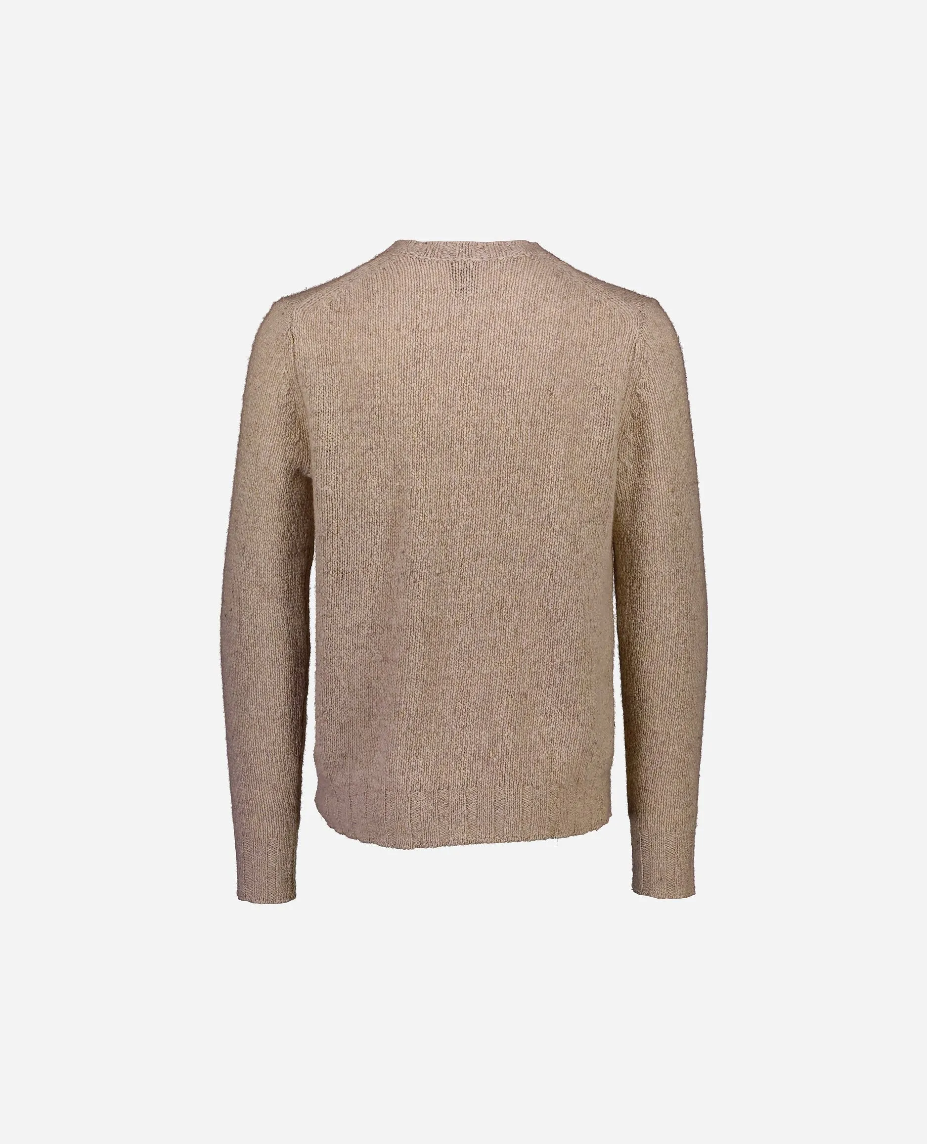 Rundhalsausschnitt Pullover aus Cashmere in Beige