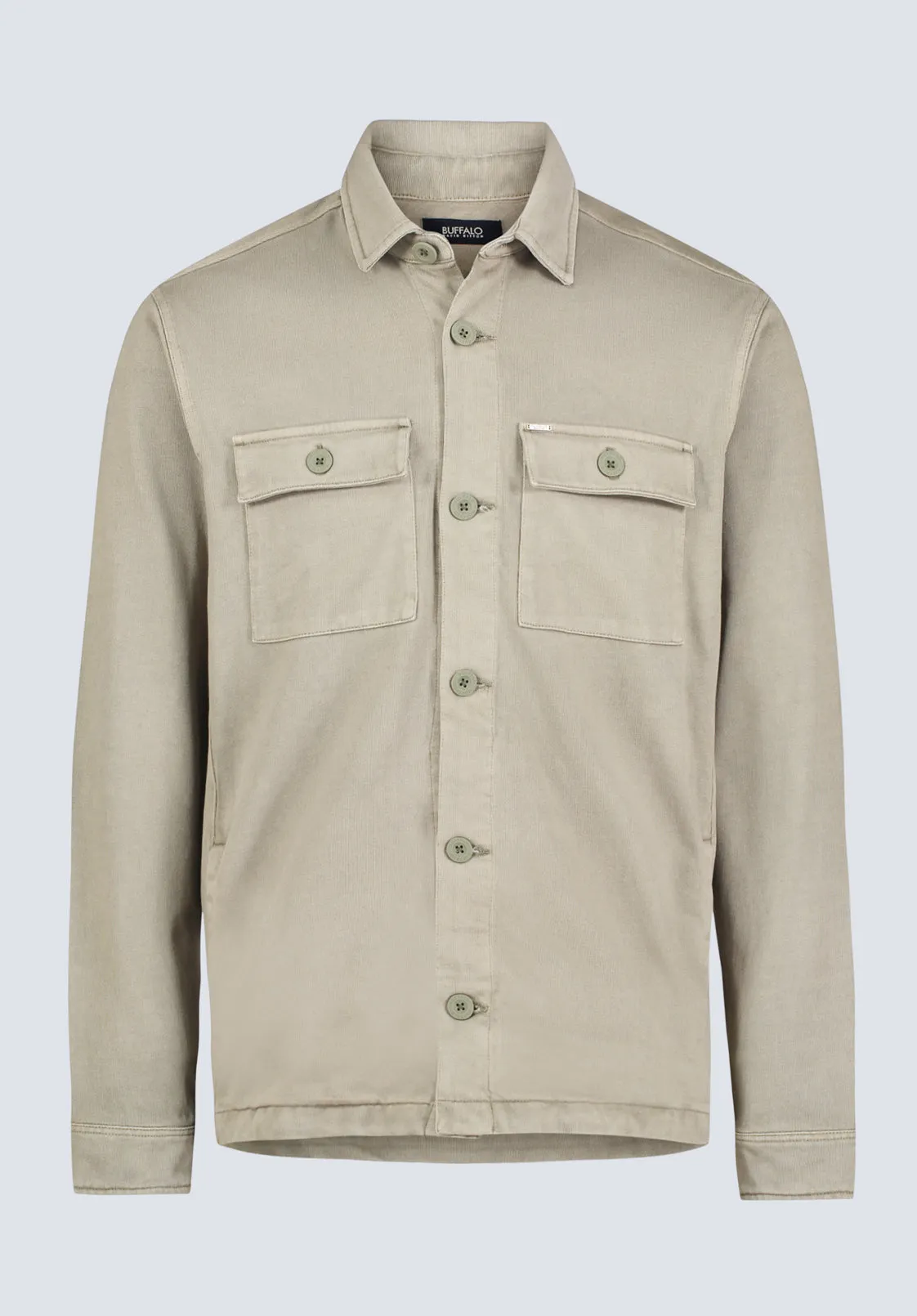 Salto Men's Utility Button-Up Shirt Jacket, Army green - BM24497