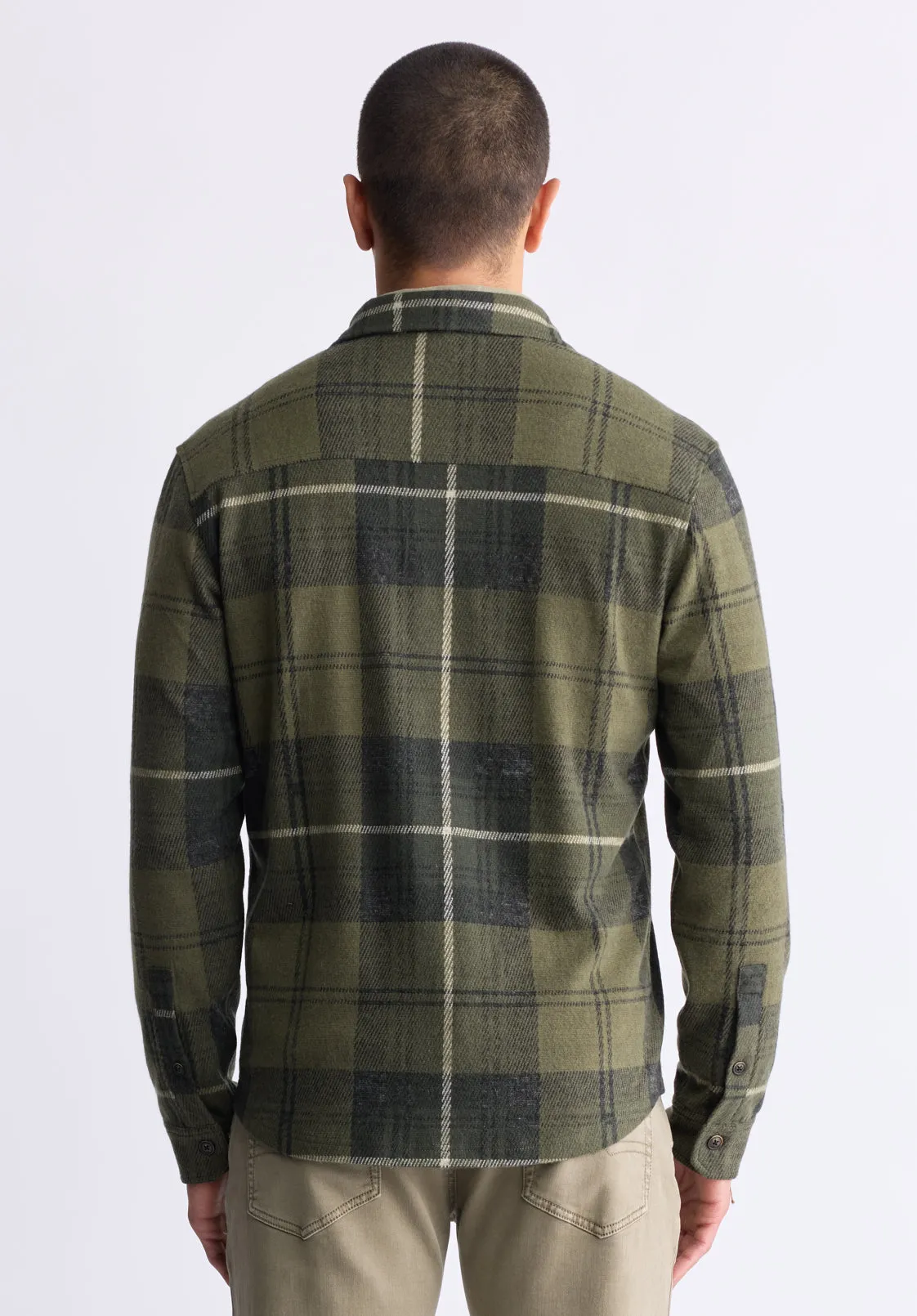 Samme Men's Plaid Blanket Shirt, Fern Green - BM24461