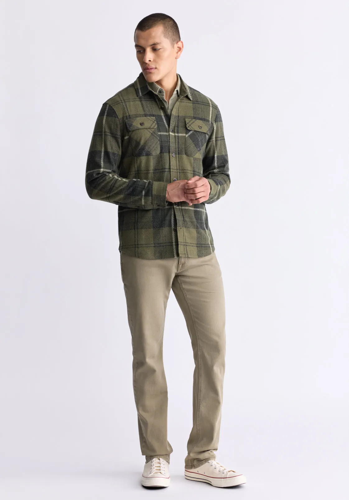 Samme Men's Plaid Blanket Shirt, Fern Green - BM24461