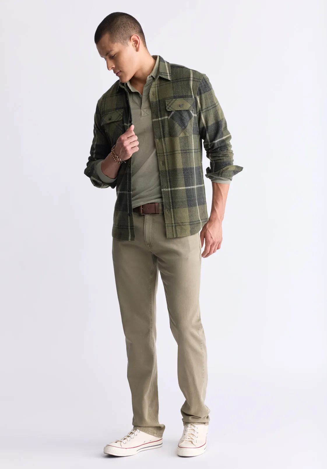 Samme Men's Plaid Blanket Shirt, Fern Green - BM24461