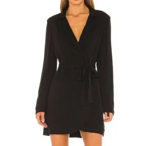 Sanctuary Show Stopper Blazer Wrap Dress Black M