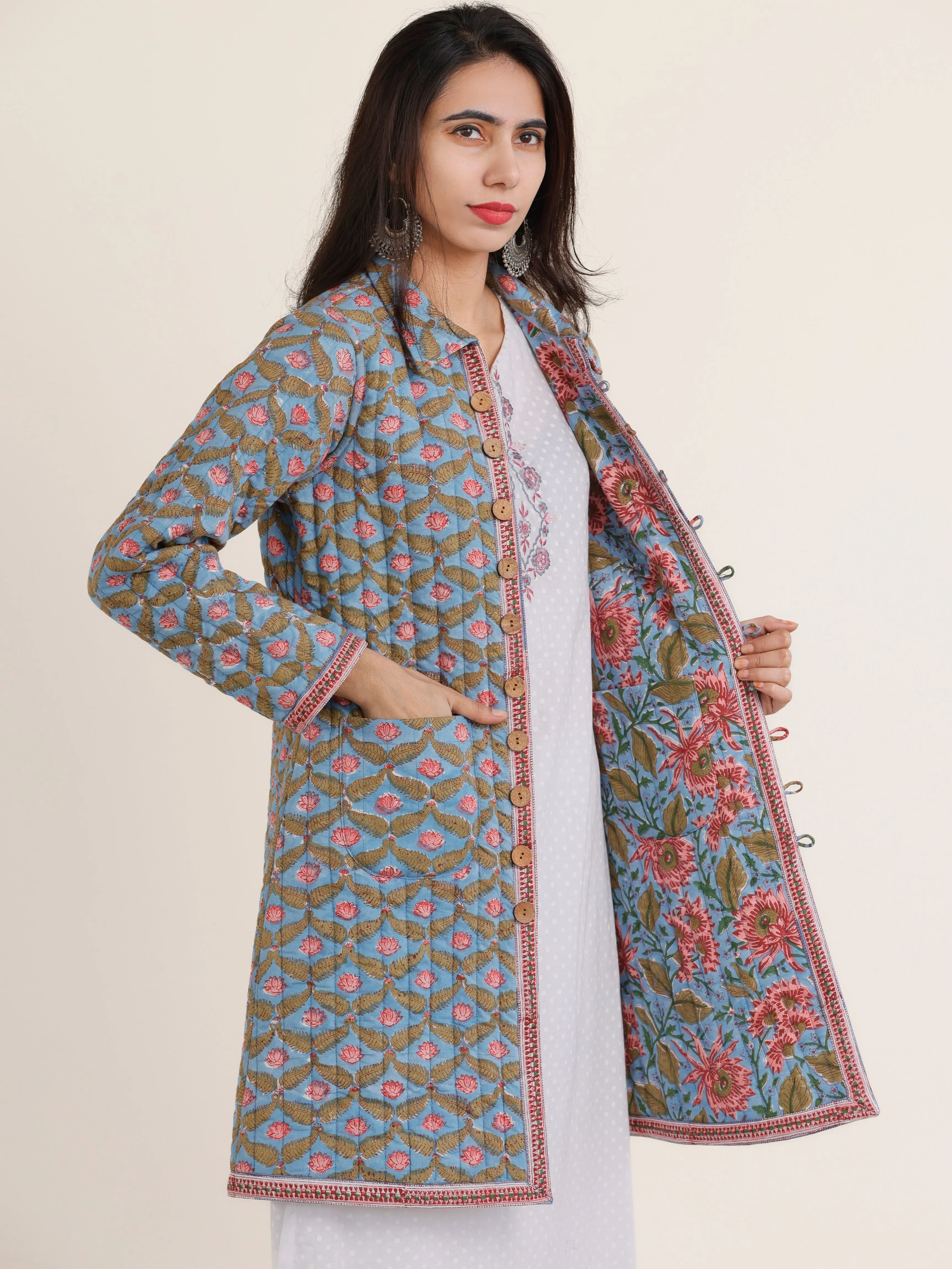 Shishir Naina Quilted Reversible Jacket