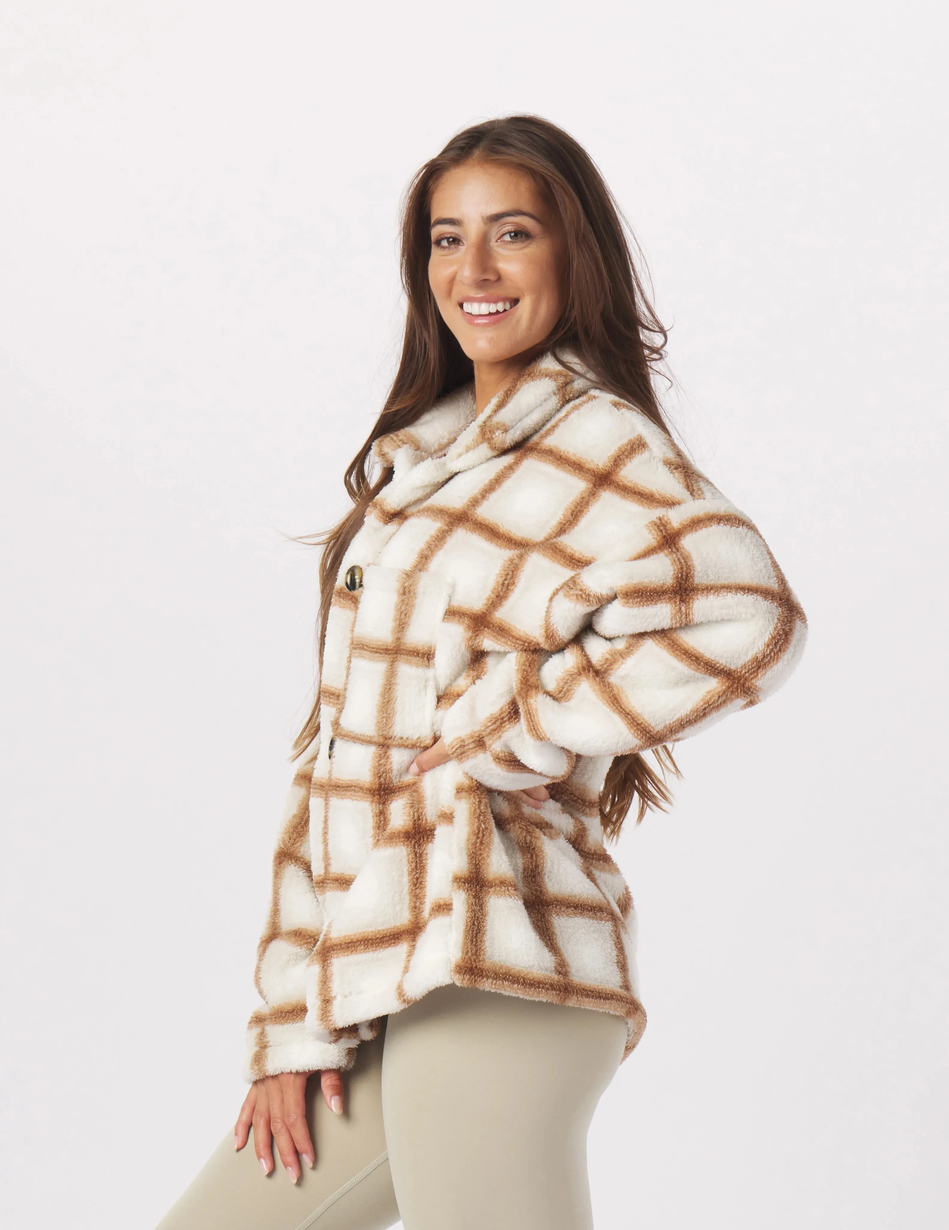 Show-Stopping Shacket:Oatmilk/Almond Jackson Plaid