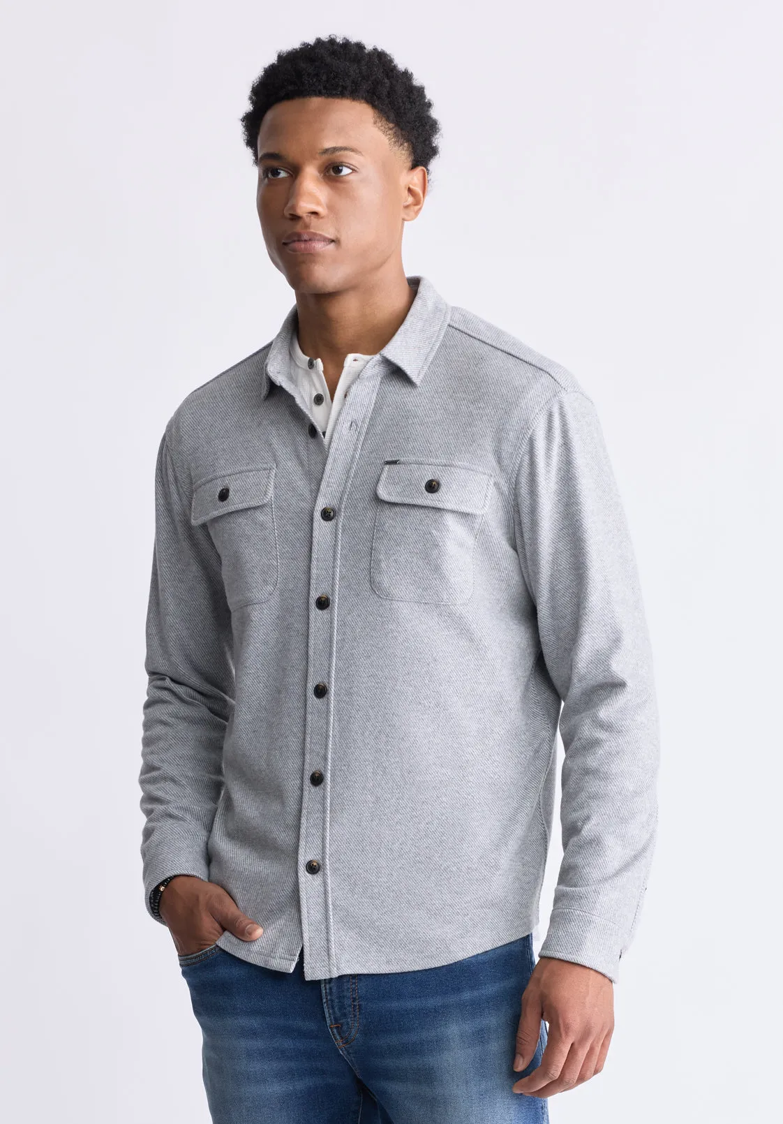 Sigge Men's Blanket Shirt in Grey - BM24307