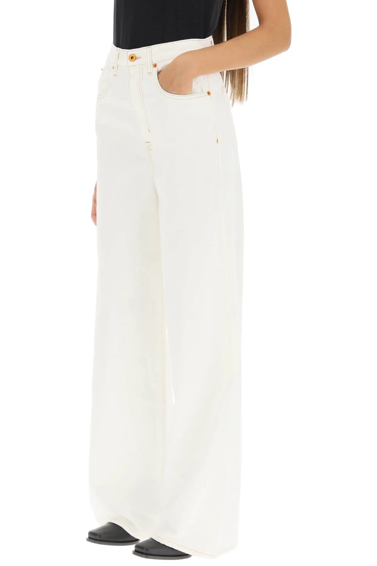 Slvrlake 'eva' wide leg high waist jeans