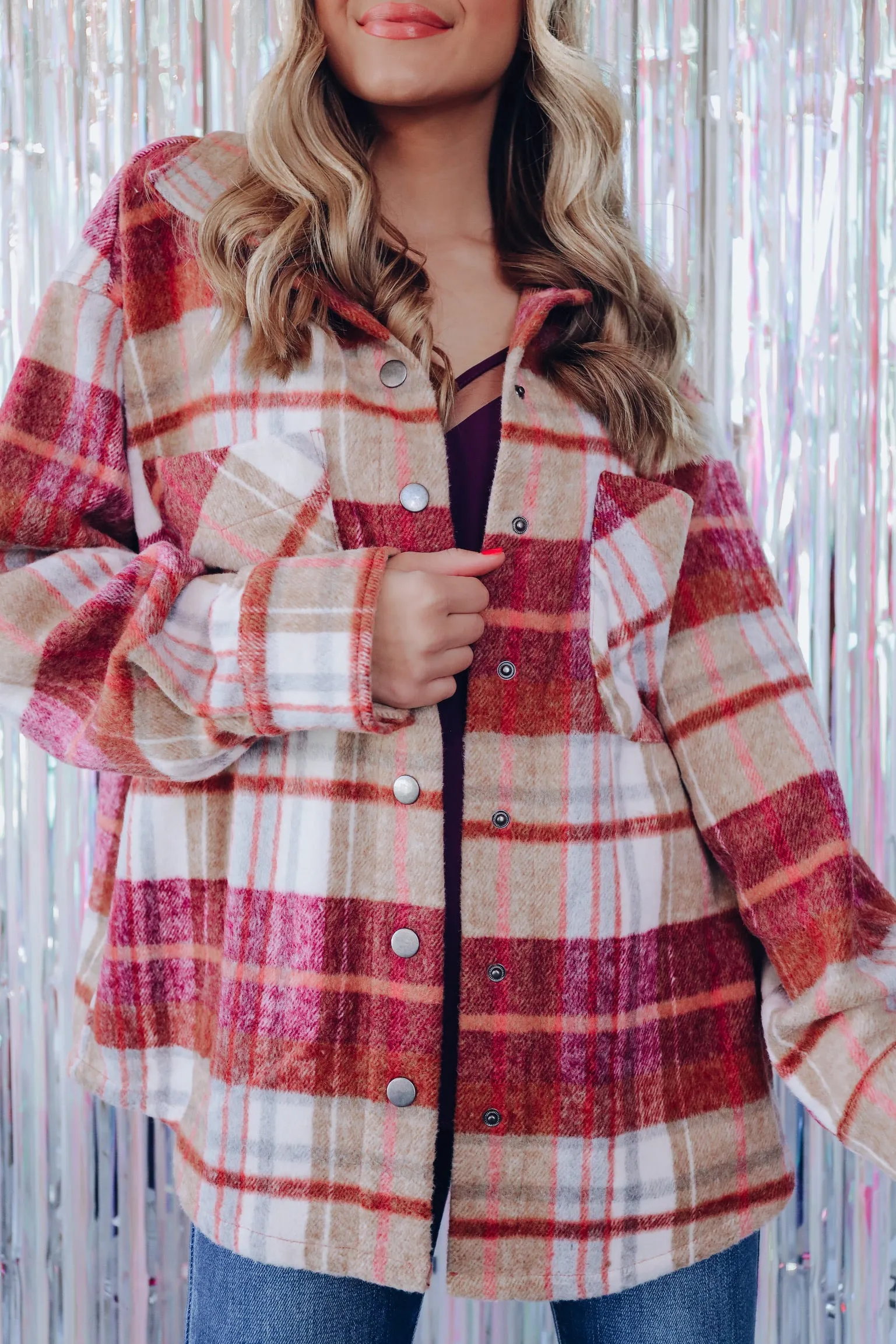 Spicy Plum Plaid Shacket