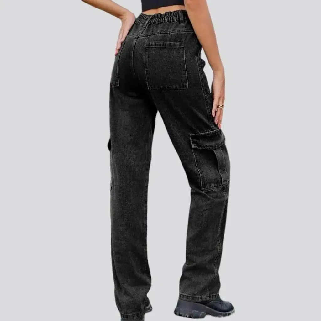 Straight high-waist jeans
 for ladies