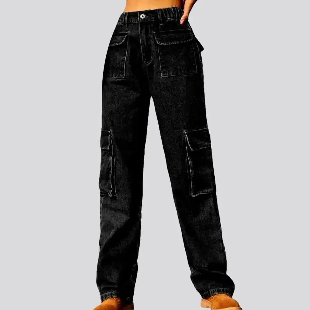 Straight high-waist jeans
 for ladies