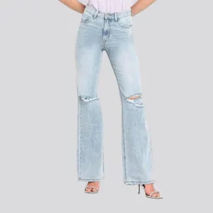 Street women's bleached jeans