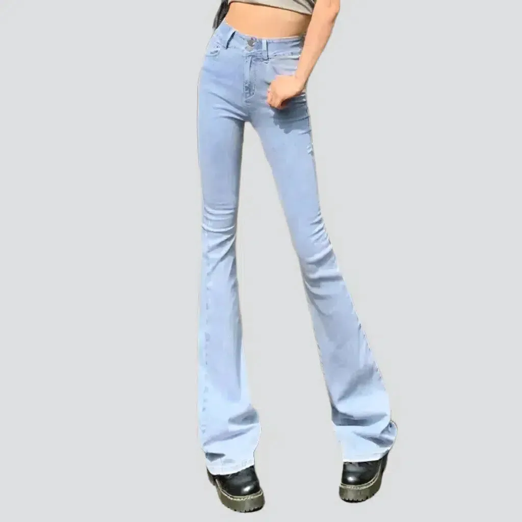 Street women's stonewashed jeans