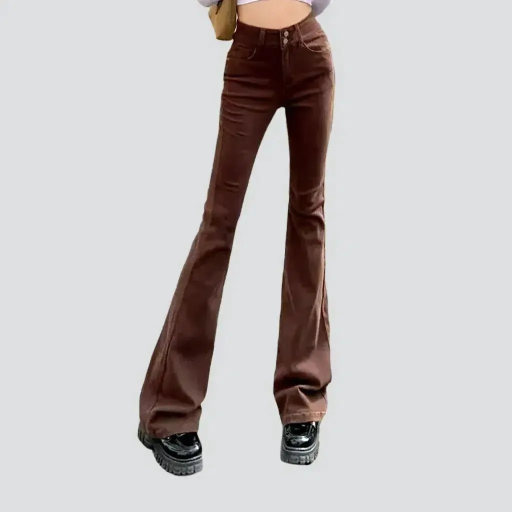 Street women's stonewashed jeans