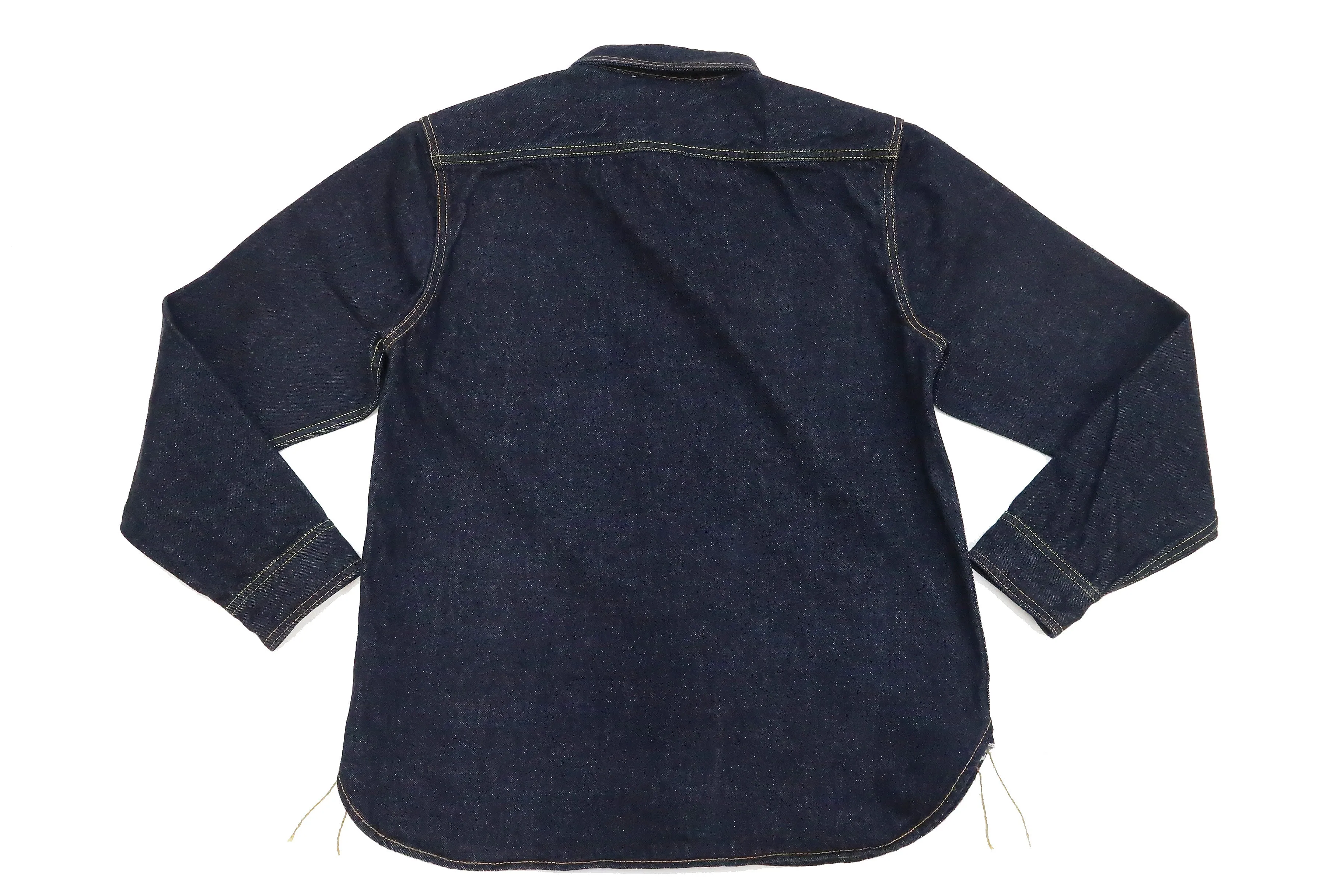 Studio D'artisan Denim Shirt Men's Long Sleeve 14 Oz. Heavy Japanese Selvage Denim Work Shirt D5335