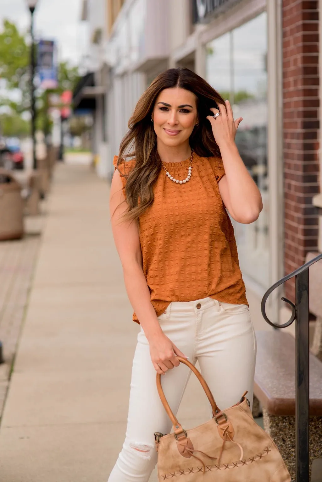 Subtle Textured Flutter Trim Tank