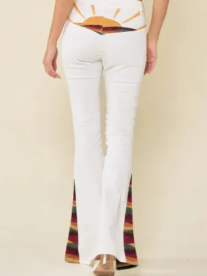 Sunset Embroidered Flare Jeans