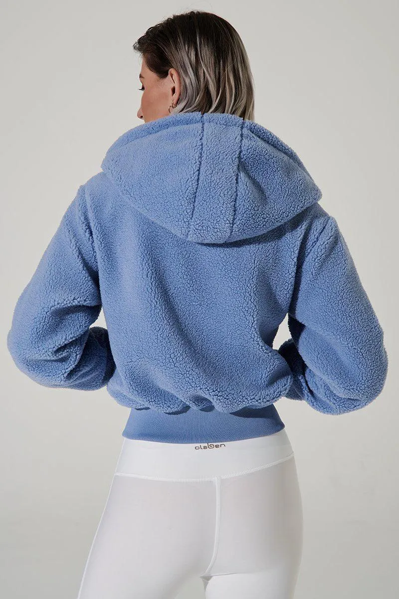 Teddy Sherpa Jacket - Lichen Blue