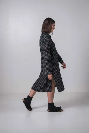 Transit Par Such Black Check long Jacket