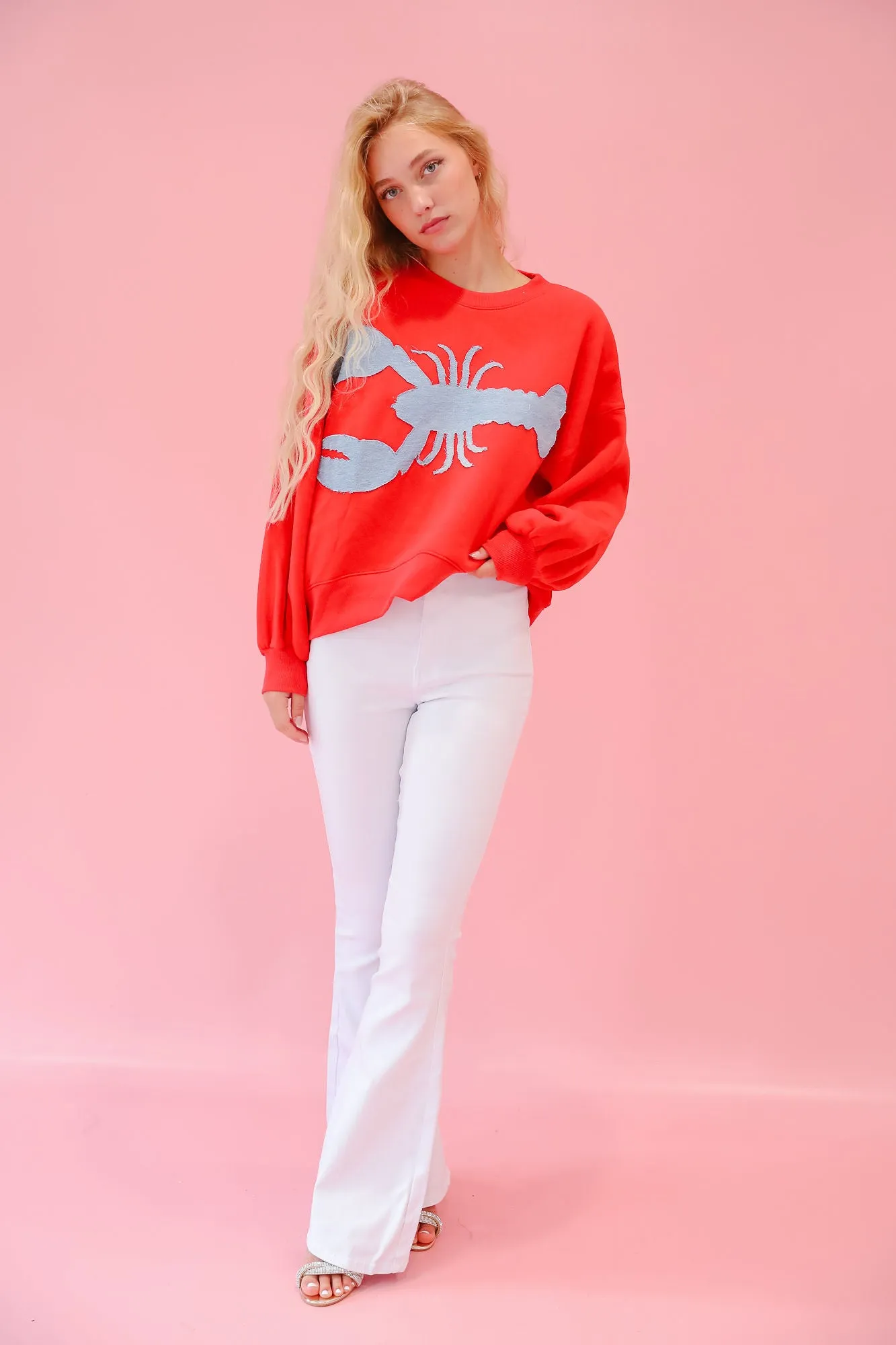 UNDER THE SEA RED PULLOVER