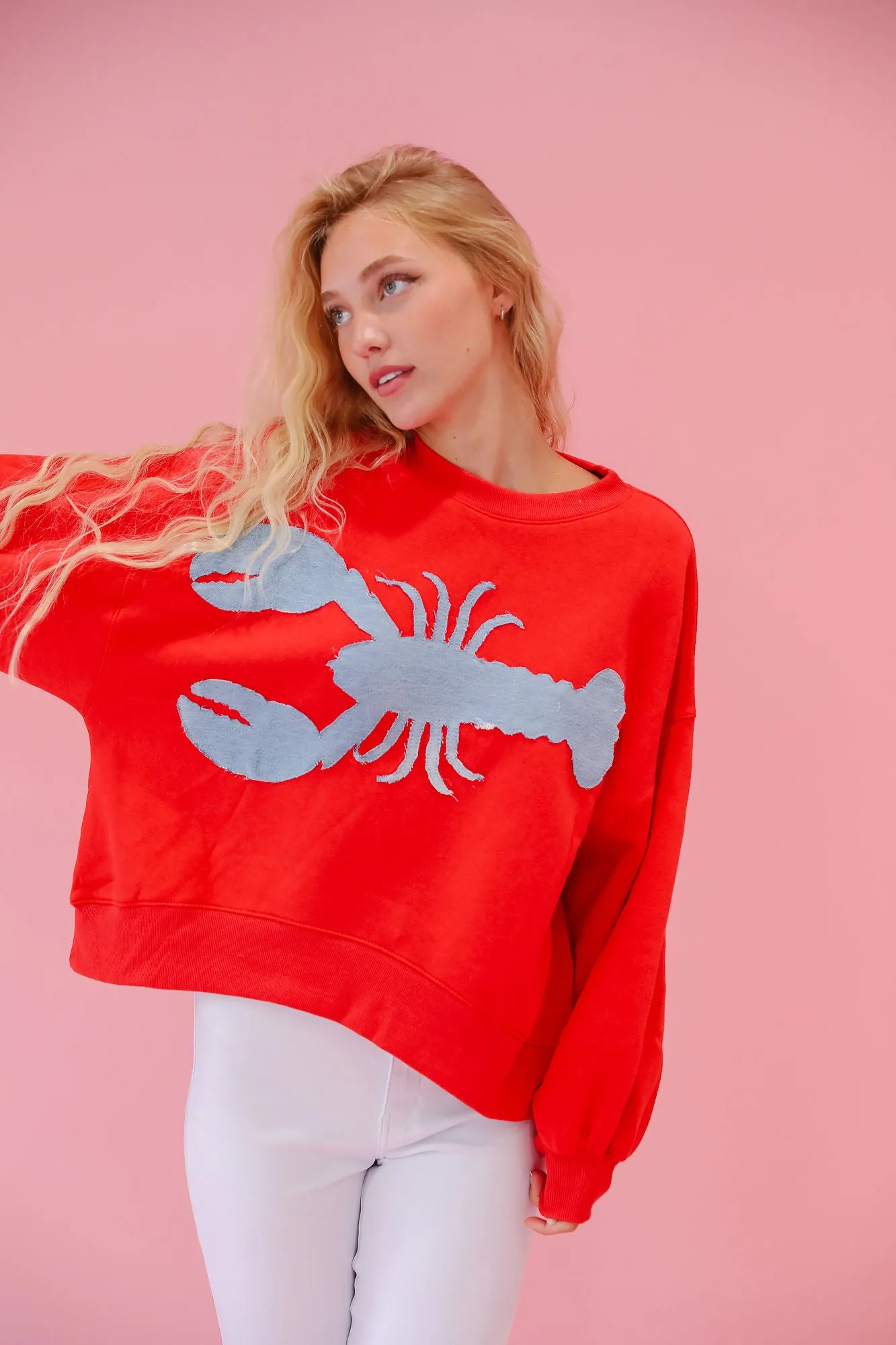 UNDER THE SEA RED PULLOVER