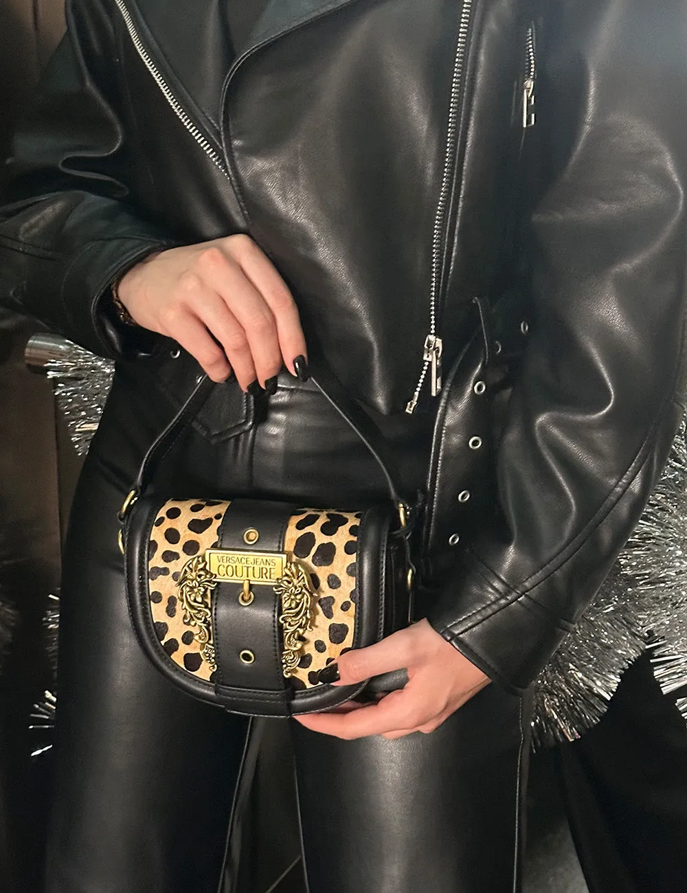 VERSACE JEANS COUTURE BORSA LEOPARD BAG