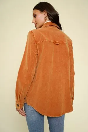 Washed Cotton Jacket - Pumpkin