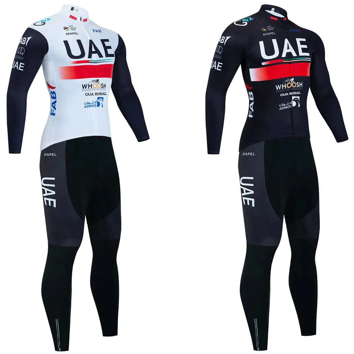 Winter 2024 Cycling  Jersey White UAE Bike Jacket Maillot Pants Suit Ropa Ciclismo Team Pro Thermal Fleece BicycleClothing