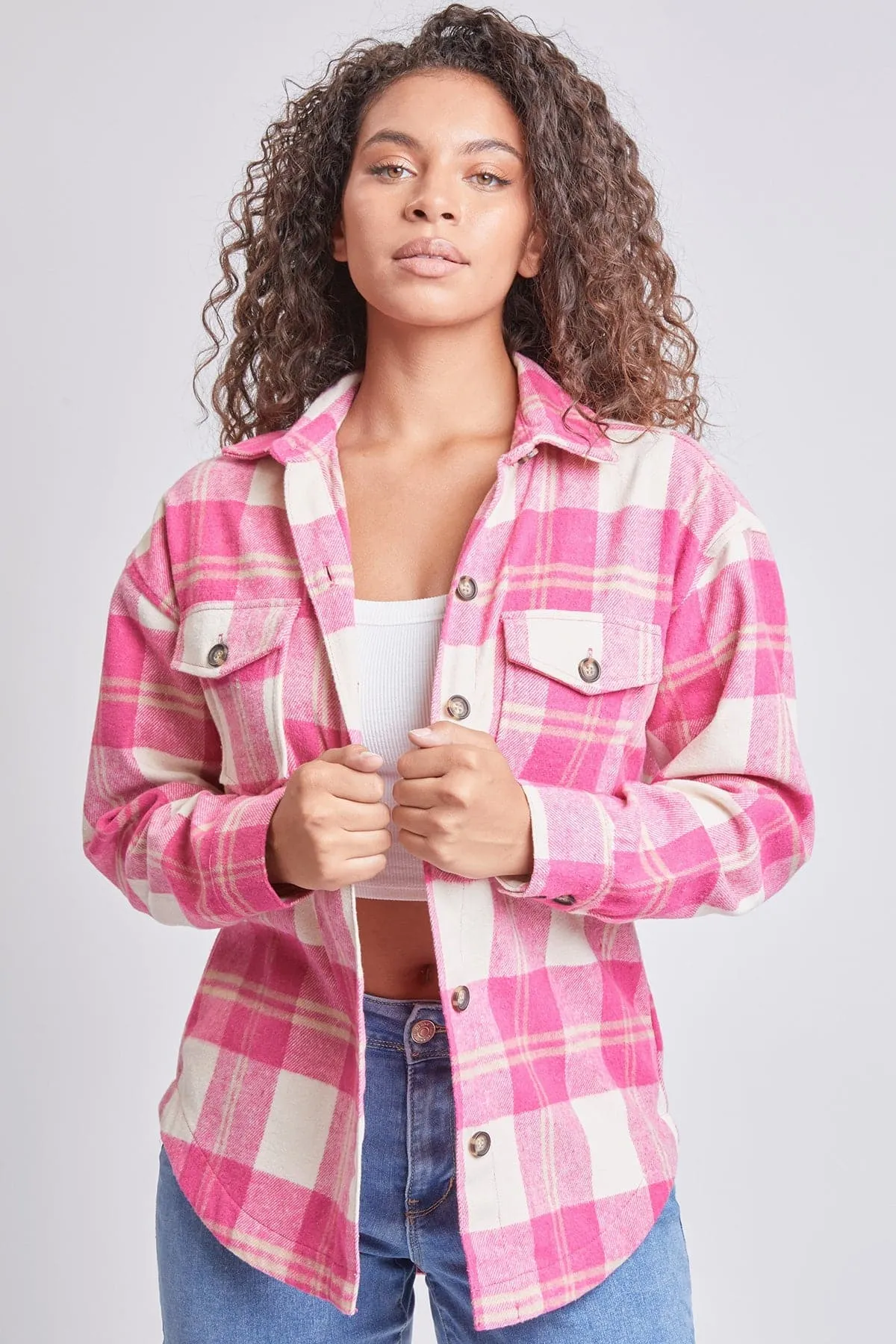 Women's Oversized Plaid Flannel Shacket