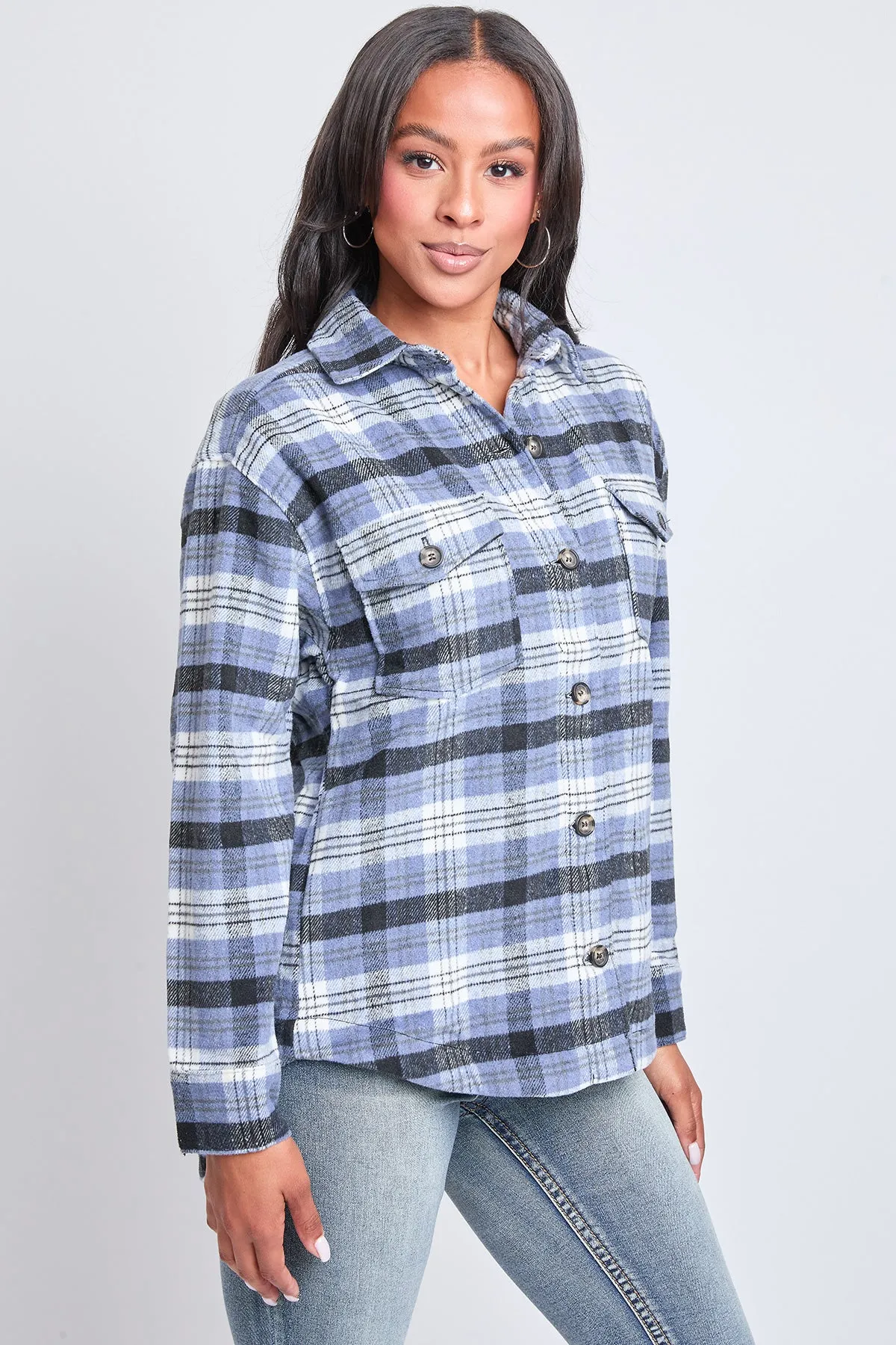 Women's Oversized Plaid Flannel Shacket