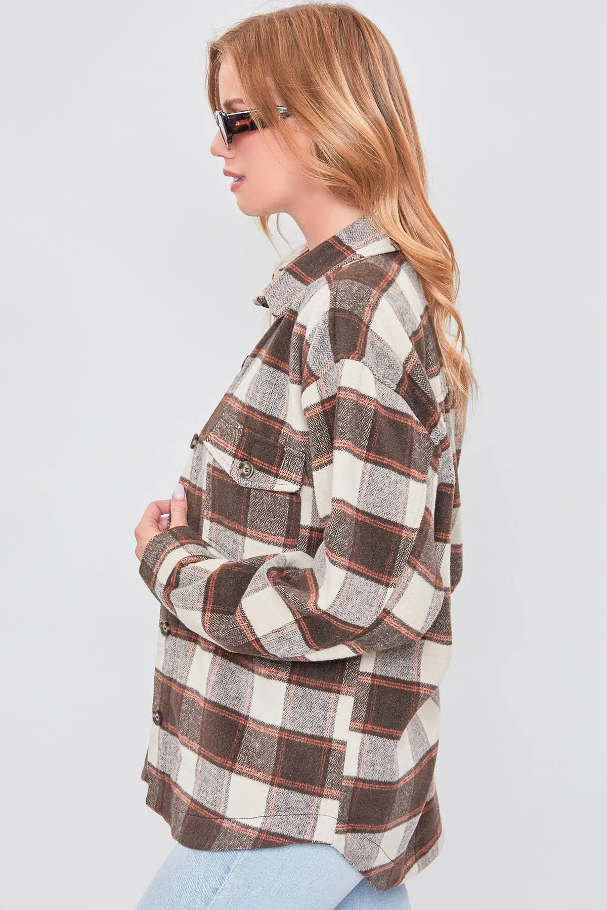 Women's Oversized Plaid Flannel Shacket