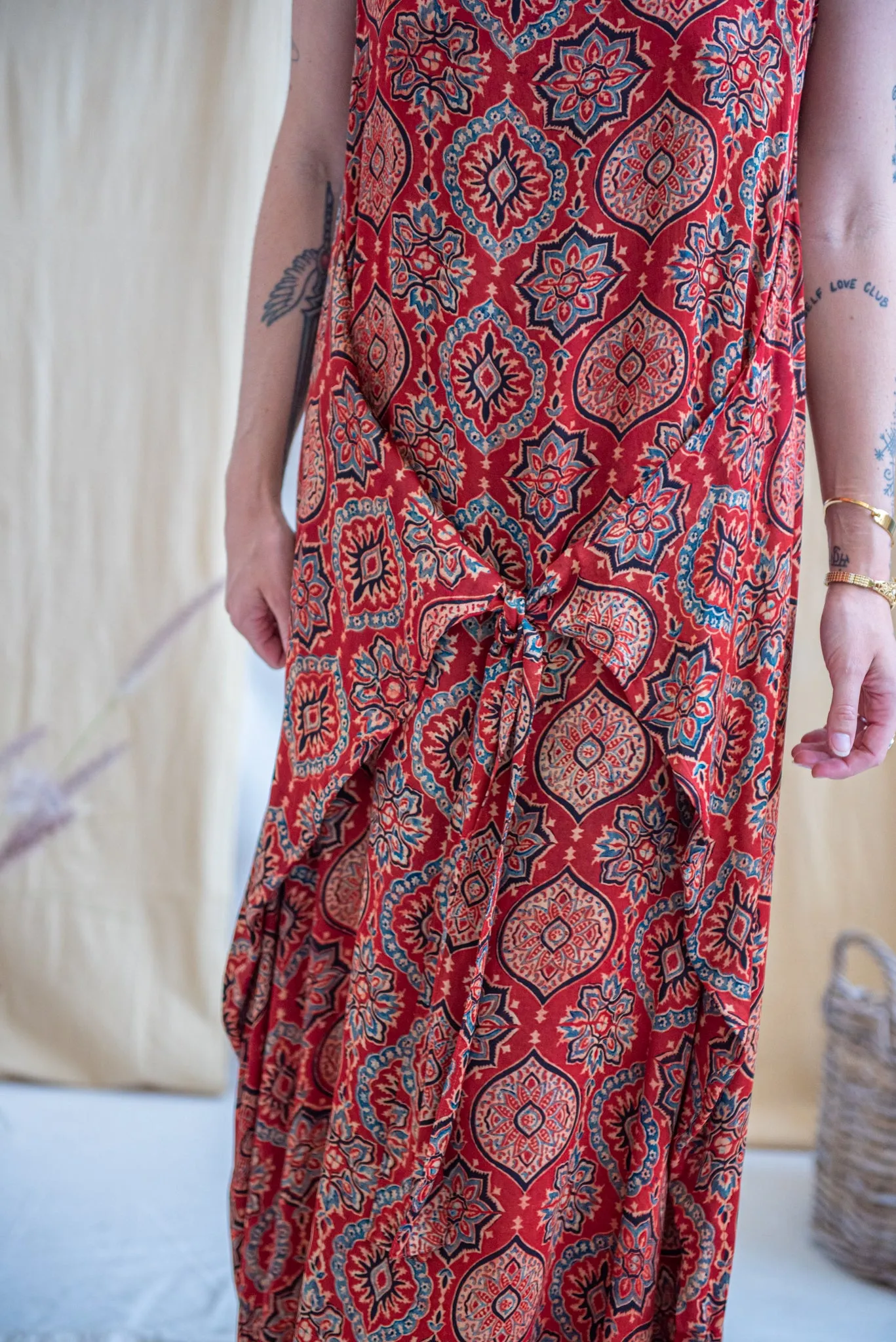 Wrap Dress - Red Indigo