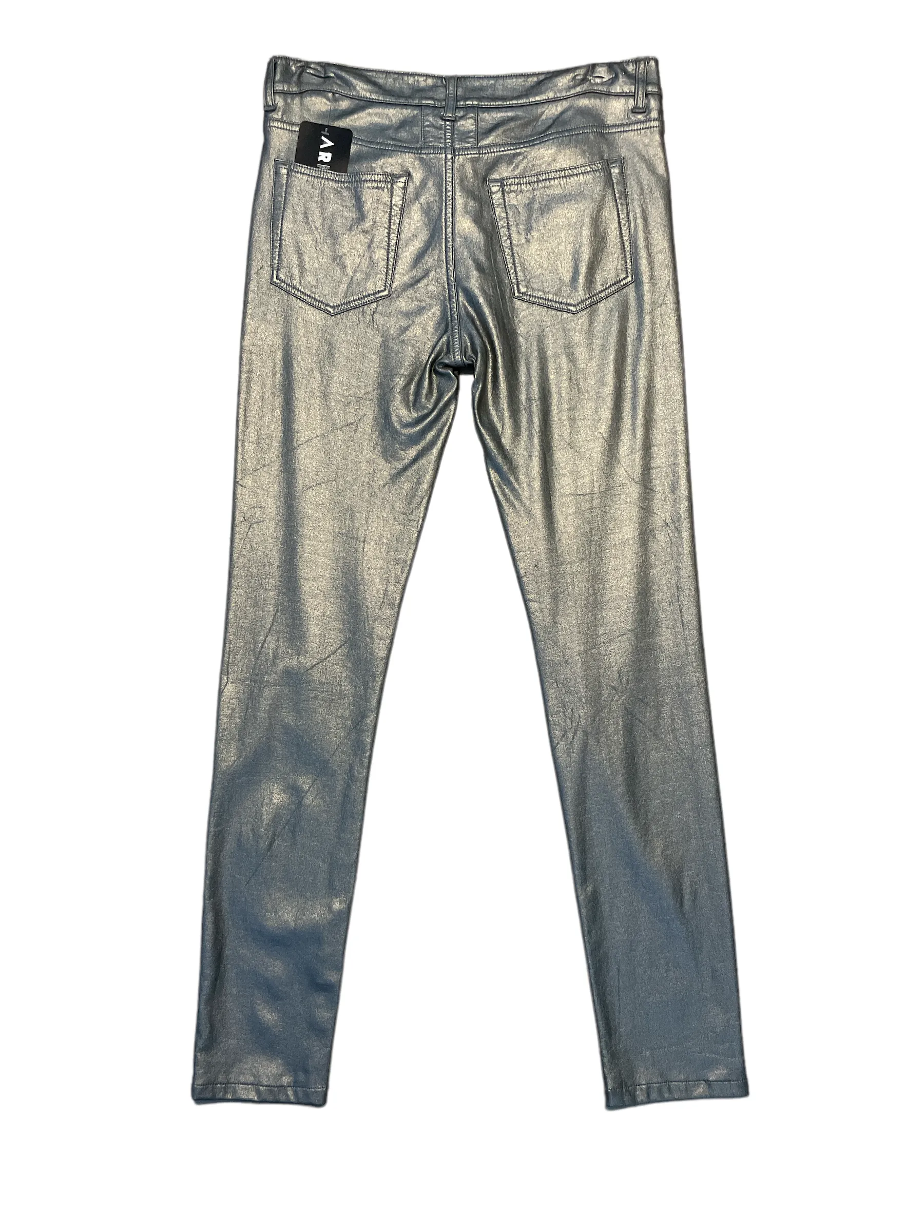 YSL Liquid Silver Skinny Jeans